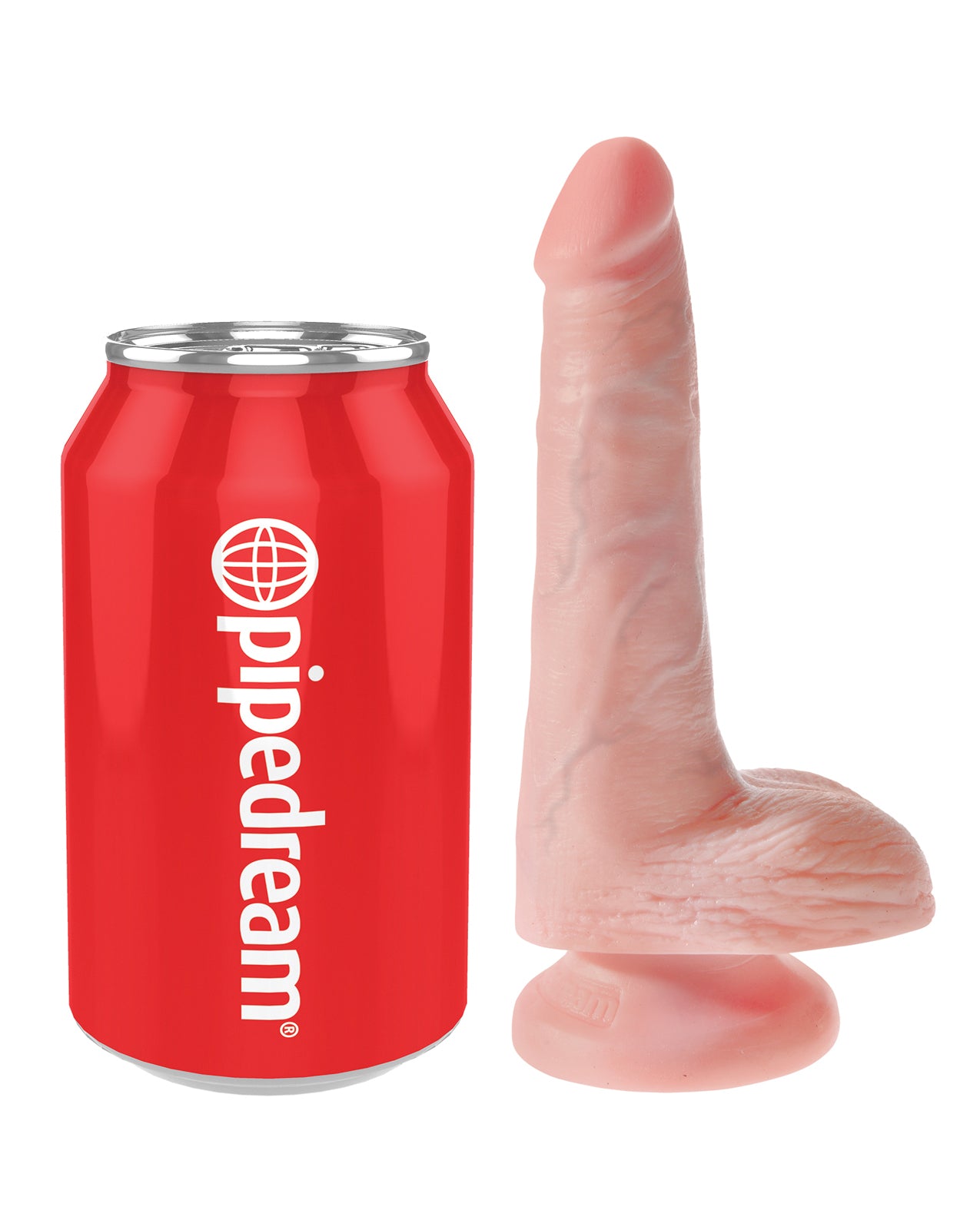 King Cock 6-Inch Realistic Dildo with Suction Cup and Balls