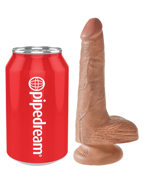 King Cock 6-Inch Realistic Dildo with Balls and Suction Cup