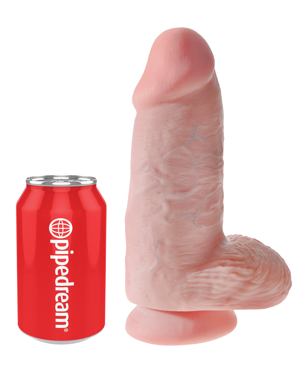King Cock 9-Inch Chubby Realistic Dildo with Strong Suction Cup