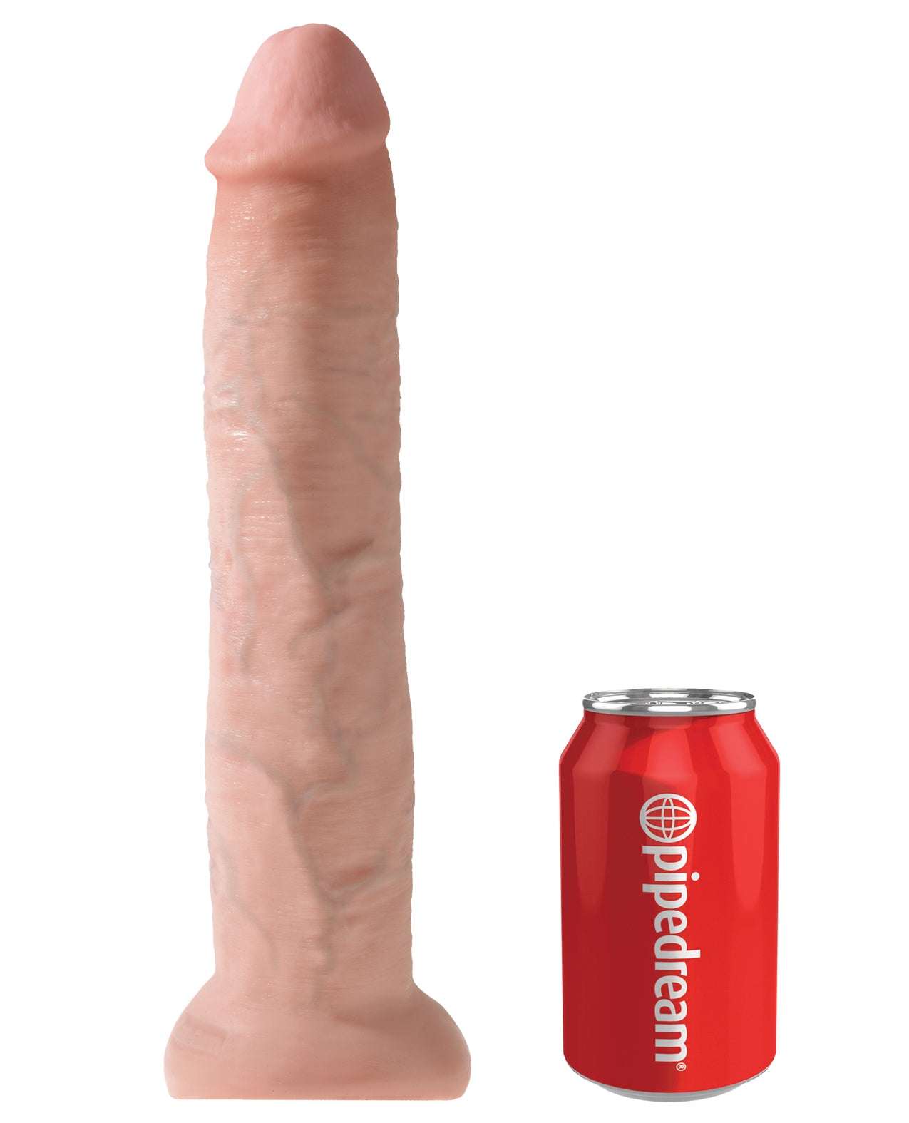 King Cock 13" Realistic Flesh Dildo with Suction Base