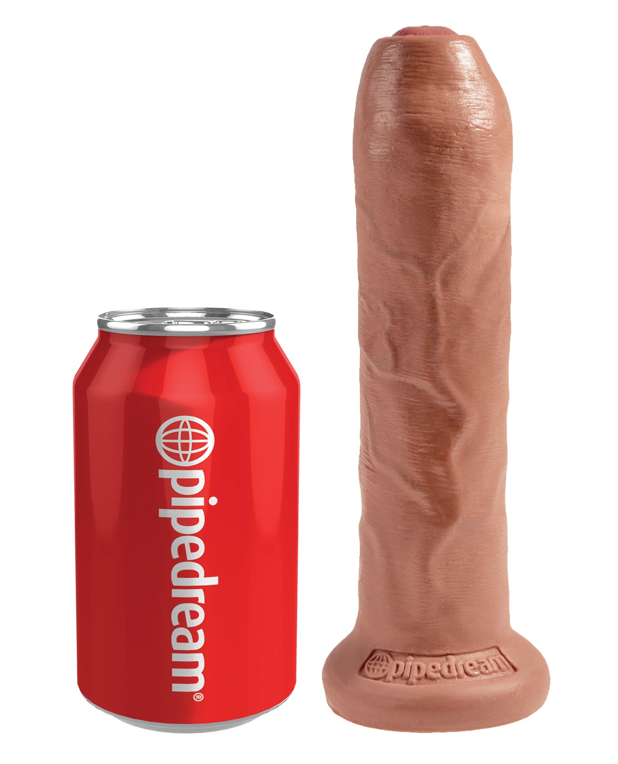 King Cock 7" Realistic Uncut Dildo with Movable Foreskin – Tan