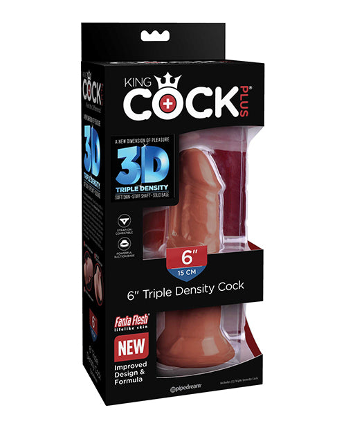 King Cock Dildo Triple Density Brown Fanta Flesh Material Harness Compatible for Realistic Pleasure