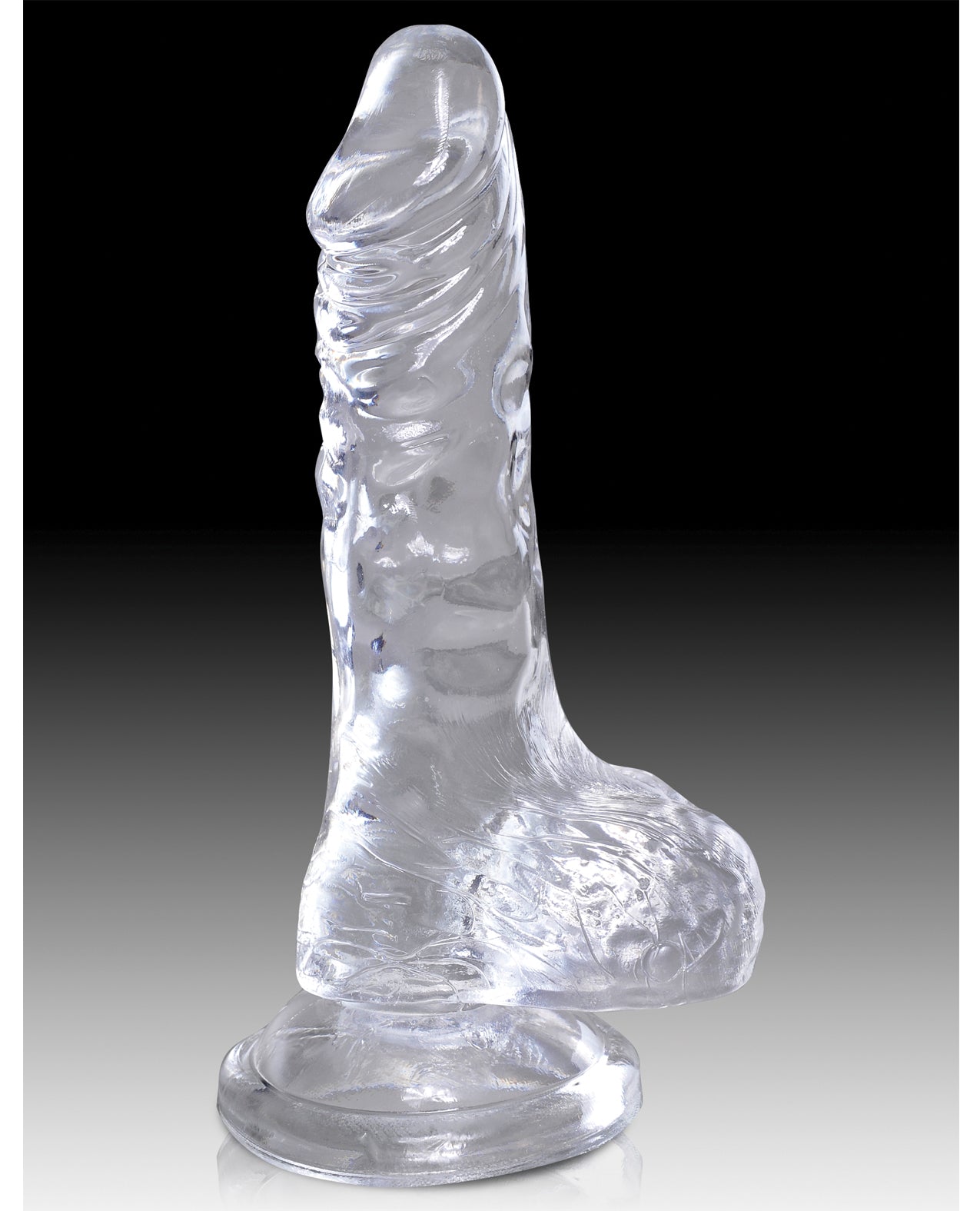 Crystal Clear Realistic Dildo with Suction Cup – 4 Inch