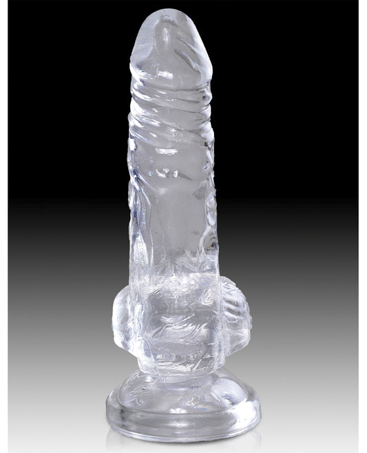 Crystal Clear Realistic Dildo with Suction Cup – 4 Inch
