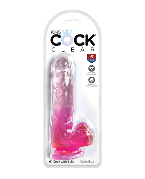 King Cock Dildo Translucent Realistic Veins Suction Base for Visual Appeal and Hands-Free Use