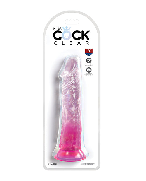 King Cock Dildo Translucent Realistic Design Flexible Shaft and Suction Cup for Lifelike Pleasure
