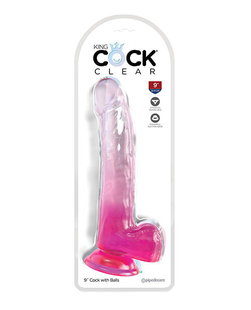 King Cock Dildo Translucent Realistic Design Suction Cup Base for Versatile Intimate Play