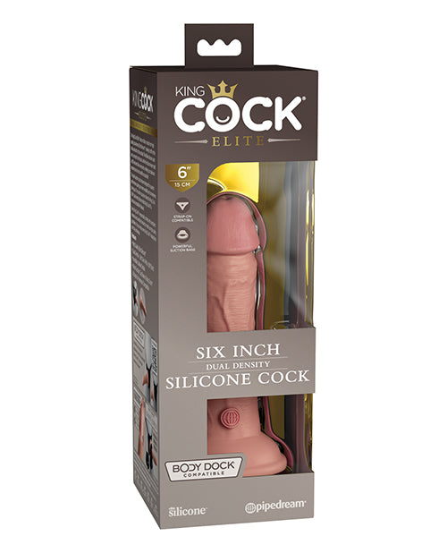King Cock Elite Dildo Dual Density Silicone Suction Cup Base for Realistic Pleasure