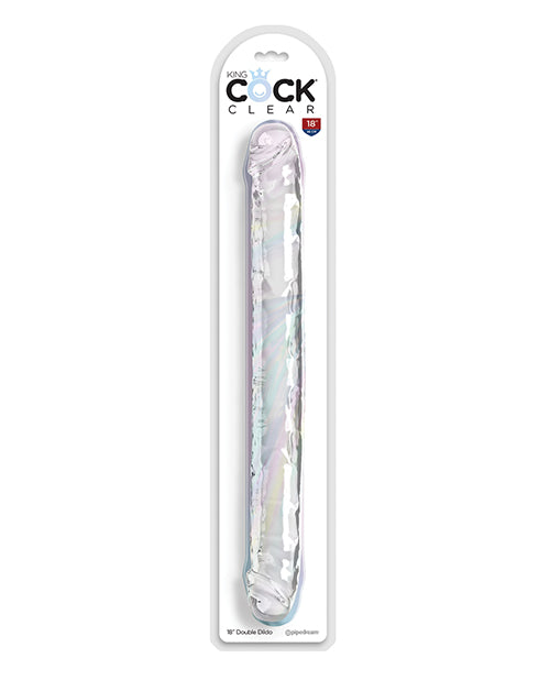 King Cock double-ended dildo translucent flexible realistic detailed veins for versatile solo or partner pleasure