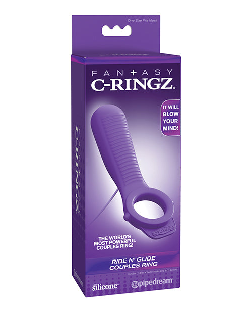 Fantasy C-Ringz Penis Enhancement Vibrating Silicone Ring with Ribbed Stimulator for Couples' Intimate Pleasure