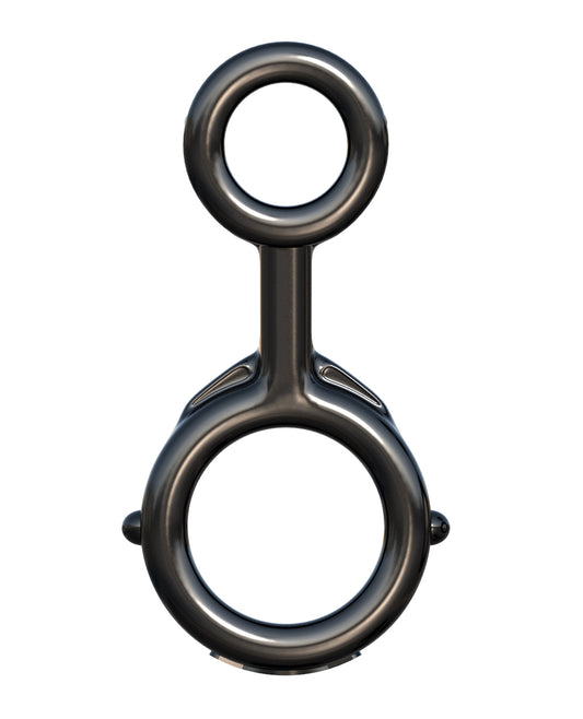 Ironman Duo-Ring Black Penis Enhancement Ring with Dual Support