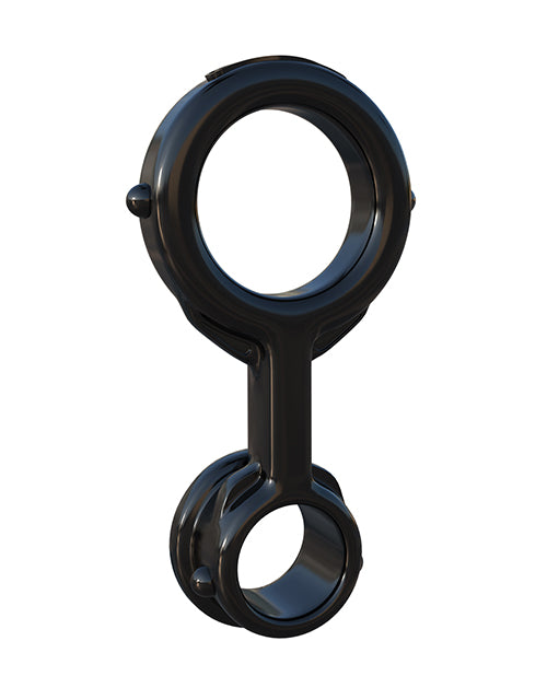 Ironman Duo-Ring Black Penis Enhancement Ring with Dual Support