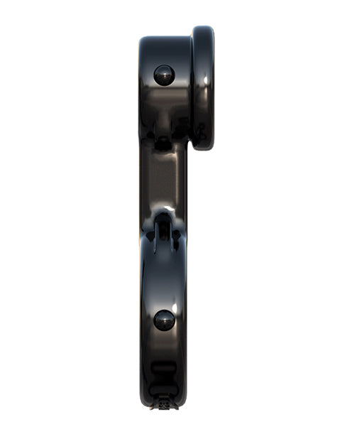 Ironman Duo-Ring Black Penis Enhancement Ring with Dual Support