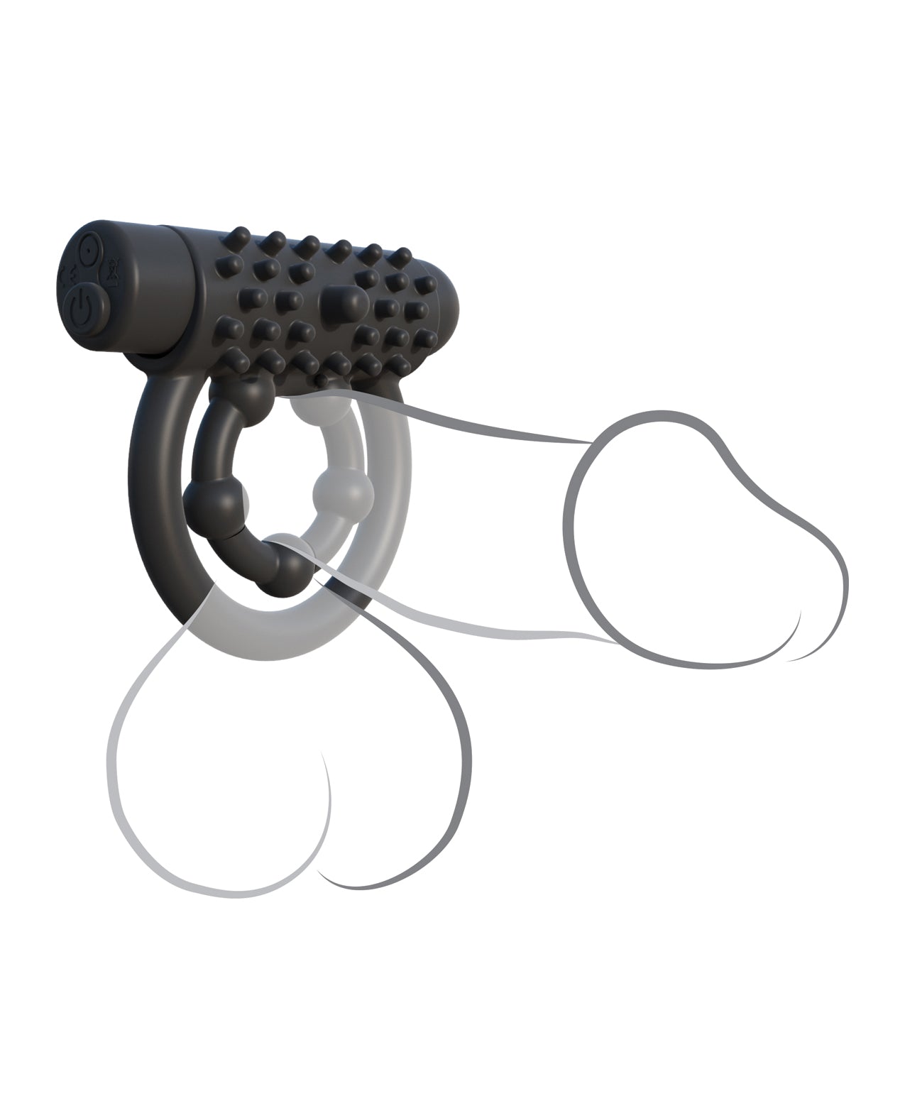 Remote Control Performance Silicone Enhancement Ring with Dual Action and Vibrations
