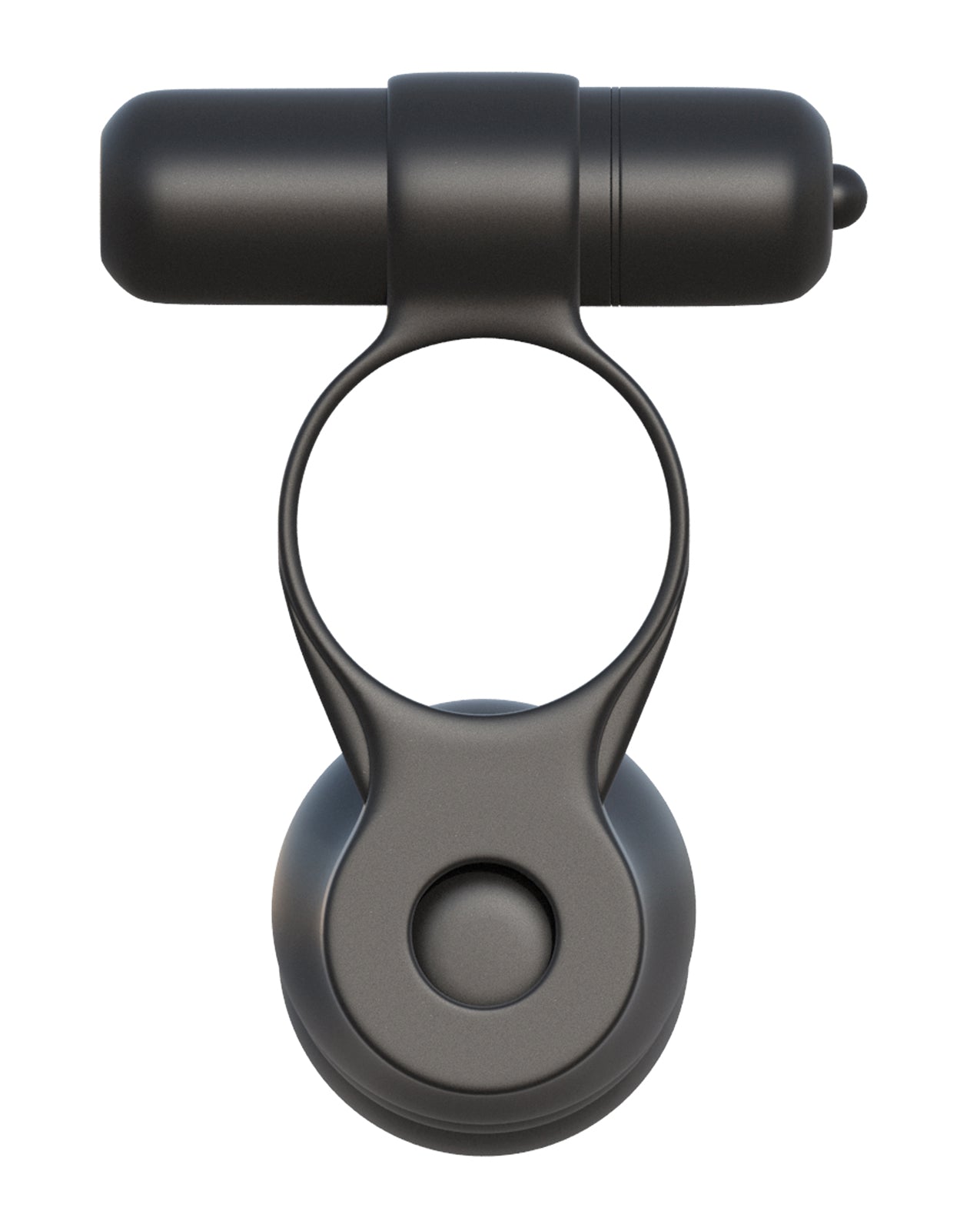 Posable Partner Double Penetrator Black Ring with Flexible Stimulator