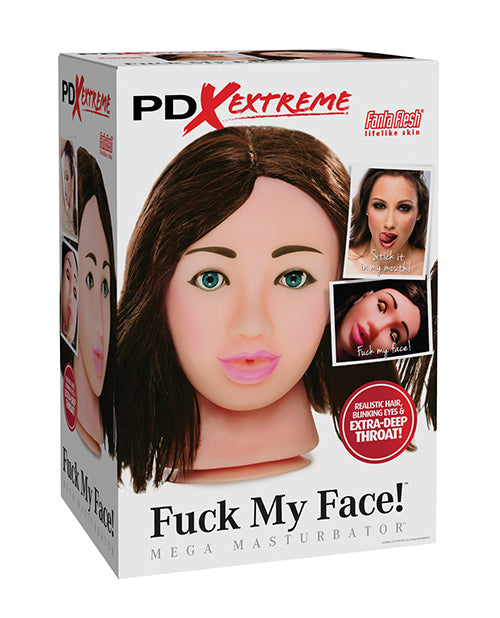 PDX Extreme Dolls & Masturbators Oral Masturbator Head Blinkable Eyes Suction Base for Lifelike Stimulation