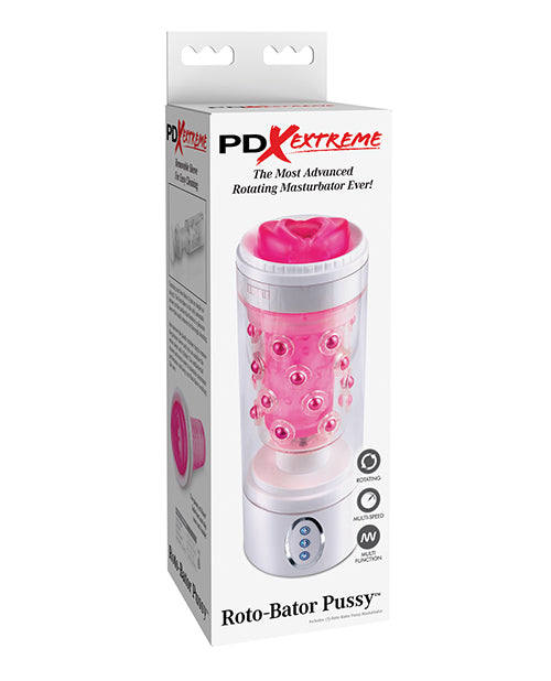 PDX Extreme Dolls & Masturbators Rotating TPR Sleeve with Metal Beads for Intense Male Stimulation and Hands-Free Pleasure