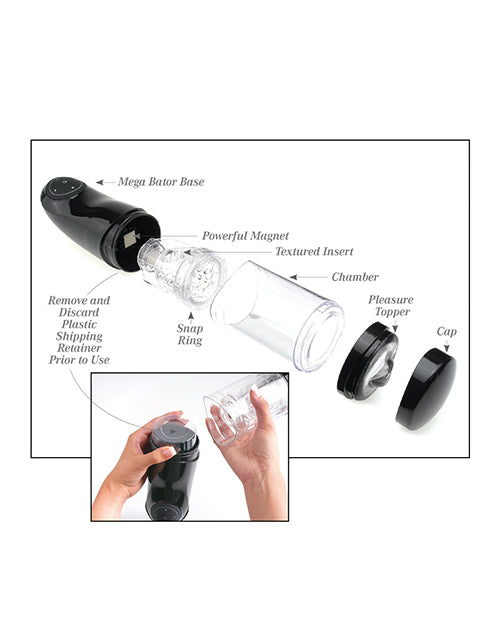 PDX Extreme Mega Bator Rechargeable Mouth Masturbator with Dual Action Movement
