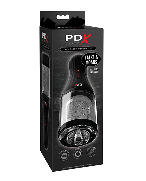PDX Elite masturbator rotating sleeve audio feedback headphone jack for intense male stimulation