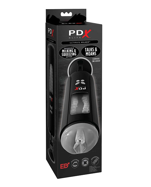 PDX Elite Masturbator Rotating Suction Visual Window TPE Sleeve for Intense Male Stimulation