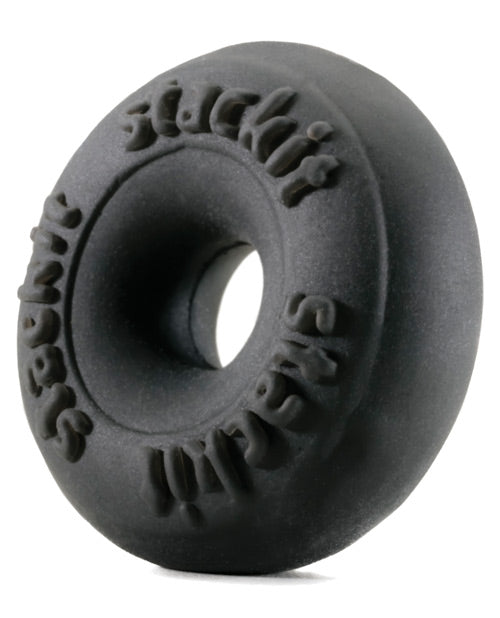 Perfect Fit Stackit Black Cock Ring with Ultra-Soft SilaSkin Material