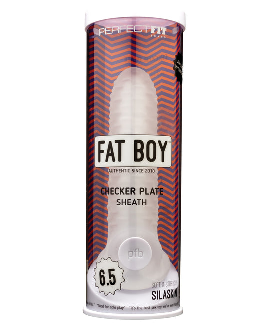 Perfect Fit Penis Enhancement Sheath with Checker Plate Texture and SilaSkin for Intimate Pleasure