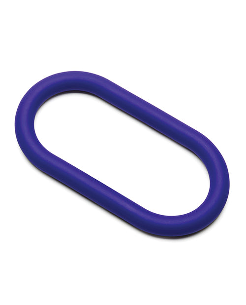 Perfect Fit penis enhancement ring stretchable silicone wrap in purple for secure support and customizable fit