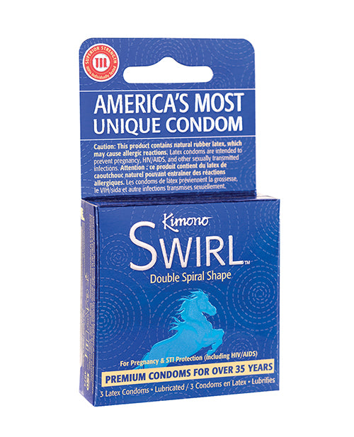 Kimono Condoms Double Spiral Shape Ultra-Thin Latex for Dual Stimulation and Enhanced Sensation