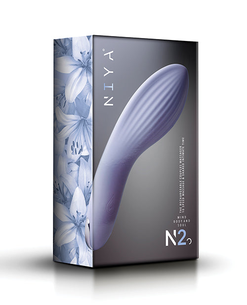 NIYA Couples Massager ergonomic blue 10 functions waterproof for shared relaxation and intimate massage