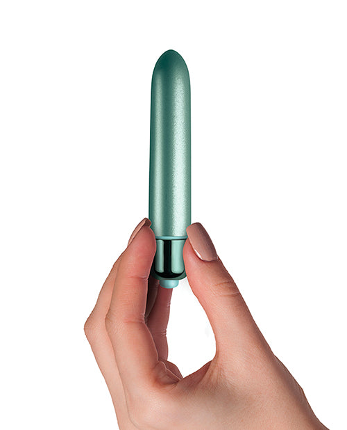 Touch of Velvet 10 Function Bullet Vibrator in Aqua Lily by Rocks Off