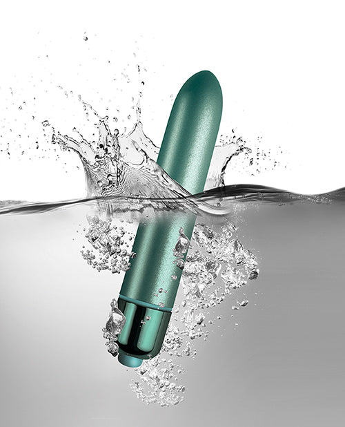 Touch of Velvet 10 Function Bullet Vibrator in Aqua Lily by Rocks Off