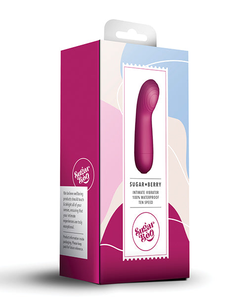 SugarBoo Vibrator Pink Silicone 10 Vibration Speeds Waterproof Design for G Spot Stimulation