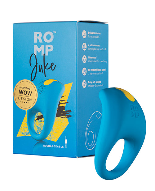 ROMP Penis Ring Vibrating with Quiet Motor and Waterproof Silicone for Enhanced Stamina and Couples' Stimulation