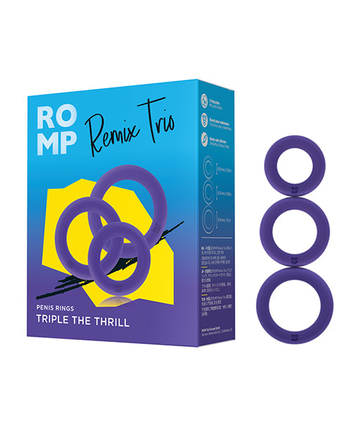 ROMP Penis Enhancement Set Stretchy Silicone Rings Durable Design for Longer Lasting Erections