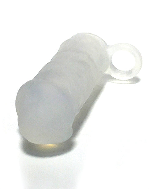 Clear Silicone Penis Extender with Realistic Design and Stretch Ball Strap