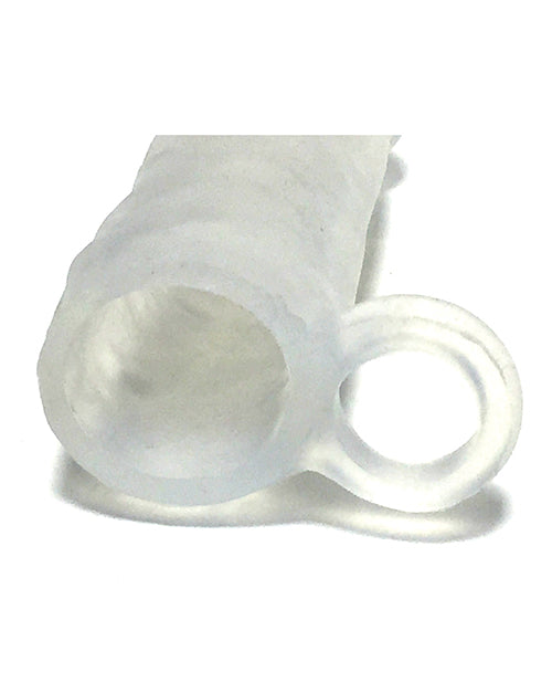 Clear Silicone Penis Extender with Realistic Design and Stretch Ball Strap