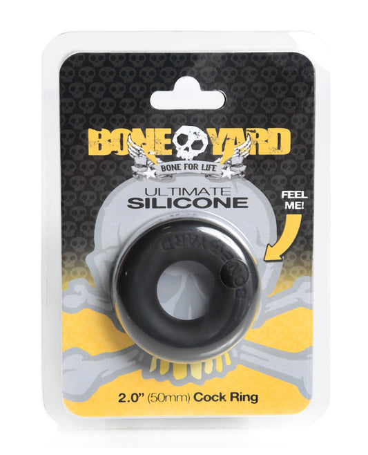 Boneyard Silicone Cock Ring with Thick Girth and No Roll Comfort Fit for Enhanced Support