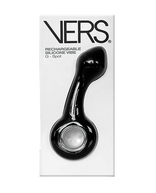 VERS Vibrator Black Rechargeable Silicone with 12 Vibrations and Waterproof Features for G-Spot Stimulation