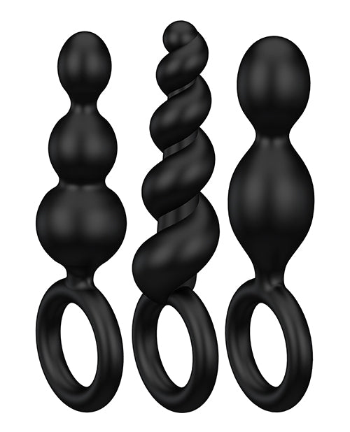 Satisfyer Anal Plug Set Soft Silicone Graduated Sizes with Safety Base for Comfortable Beginner Anal Play