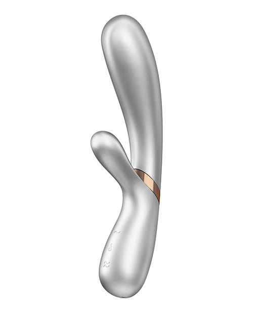 Satisfyer Vibrator Hot Lover Dual Motors Warming Function Silver for Enhanced Pleasure