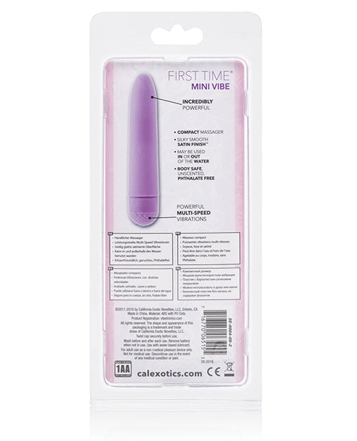 First Time Mini Vibrator in Purple with Multi-Speed Waterproof Design