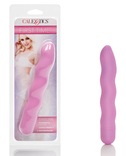 First Time Vibrator Pink Velvet Smooth Swirl Multi-Speed Design for Intimate Pleasure and Versatile Stimulation