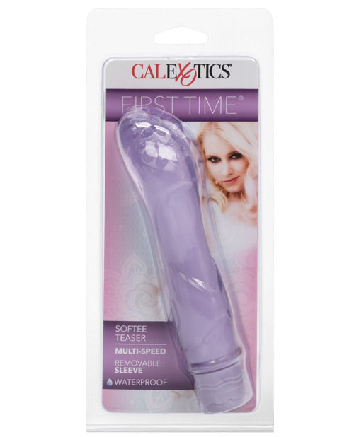 First Time Vibrator with Contoured Soft Sleeve and Curved G-Spot Tip for Discreet Powerful Stimulation