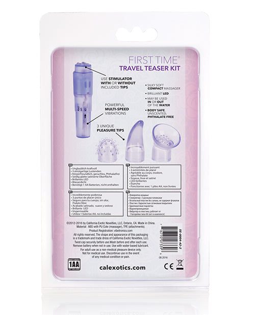 First Time Travel Teaser Kit with 3 Interchangeable Tips Vibrator