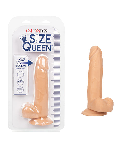 Size Queen Dildo Realistic 6-Inch Multi-Directional Shaft Suction Cup Base for Lifelike Sensation