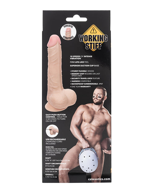 Working Stiff The Vibrating Quarterback Realistic Dildo with Suction Base
