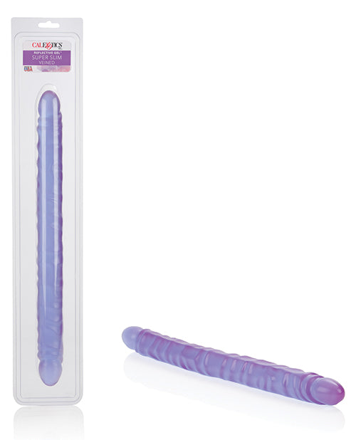 Playful Dongs Double-Ended Dong Iridescent Purple Veined Texture Body-Safe PVC for Shared Intimate Play