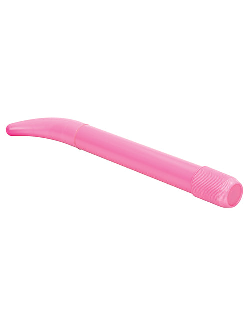 Slender G-Spot Massager Vibrator with Discreet Curved Tip - Pink