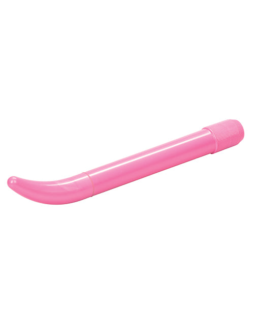 Slender G-Spot Massager Vibrator with Discreet Curved Tip - Pink