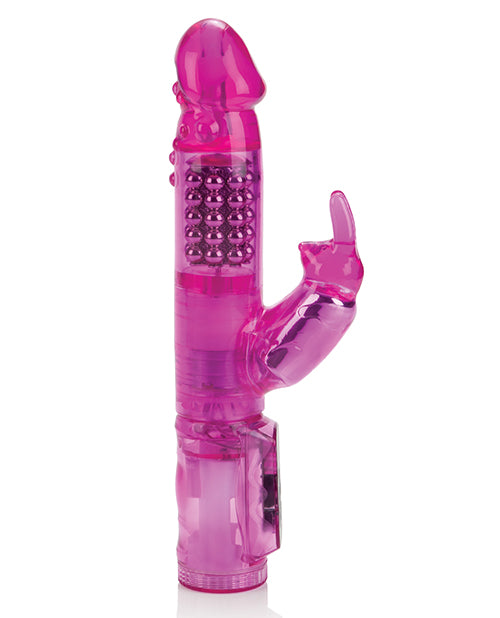 Jack Rabbit Floating Beads Waterproof Vibrator in Pink